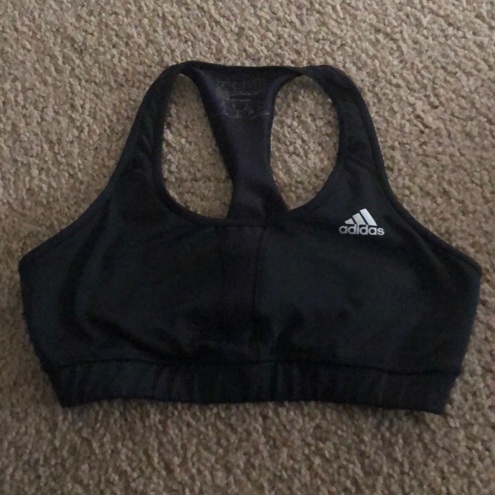 Adidas black sports bra